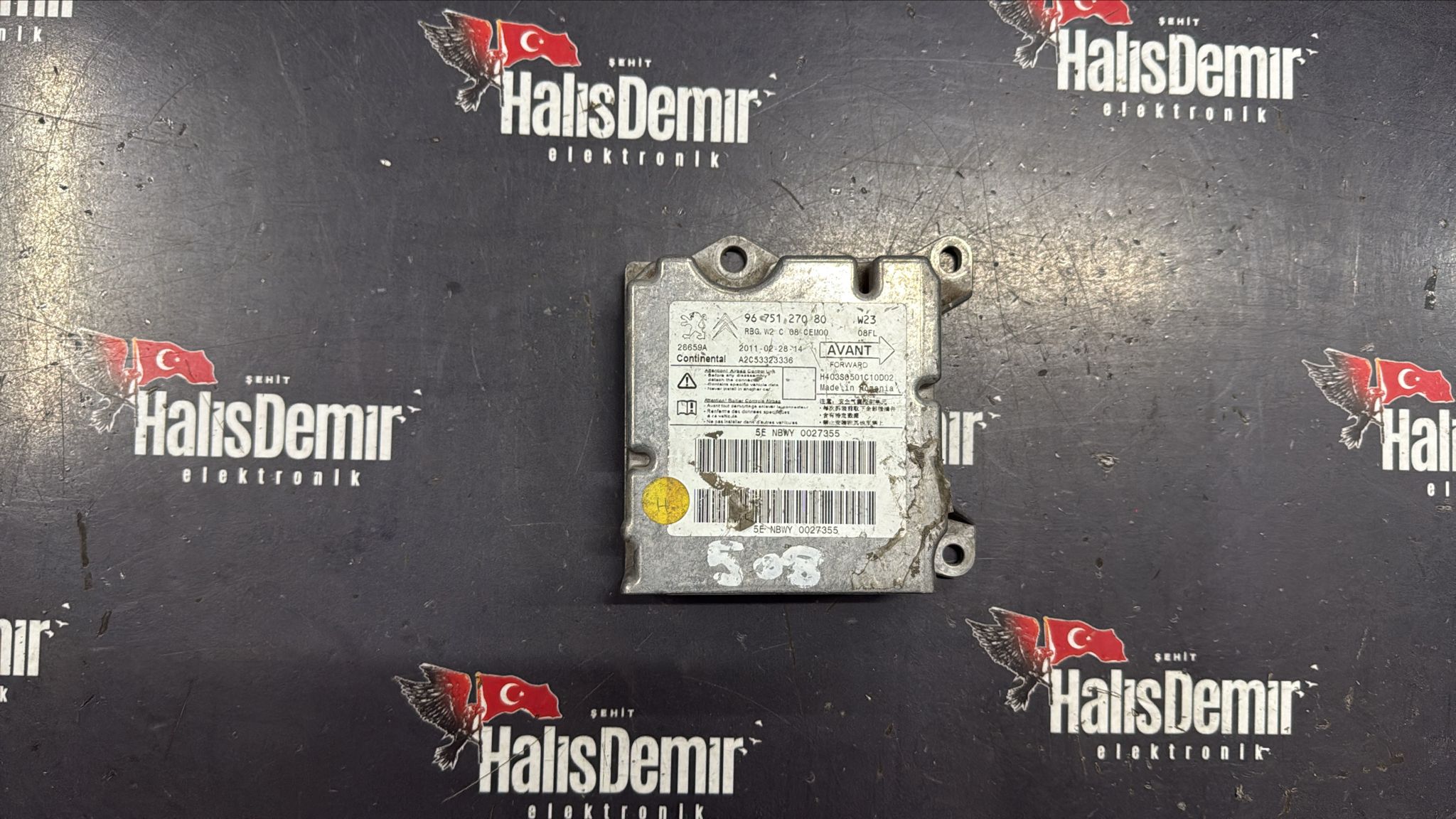 9675127080 PEUGEOT 508 AİRBAG BEYNİ SRS 