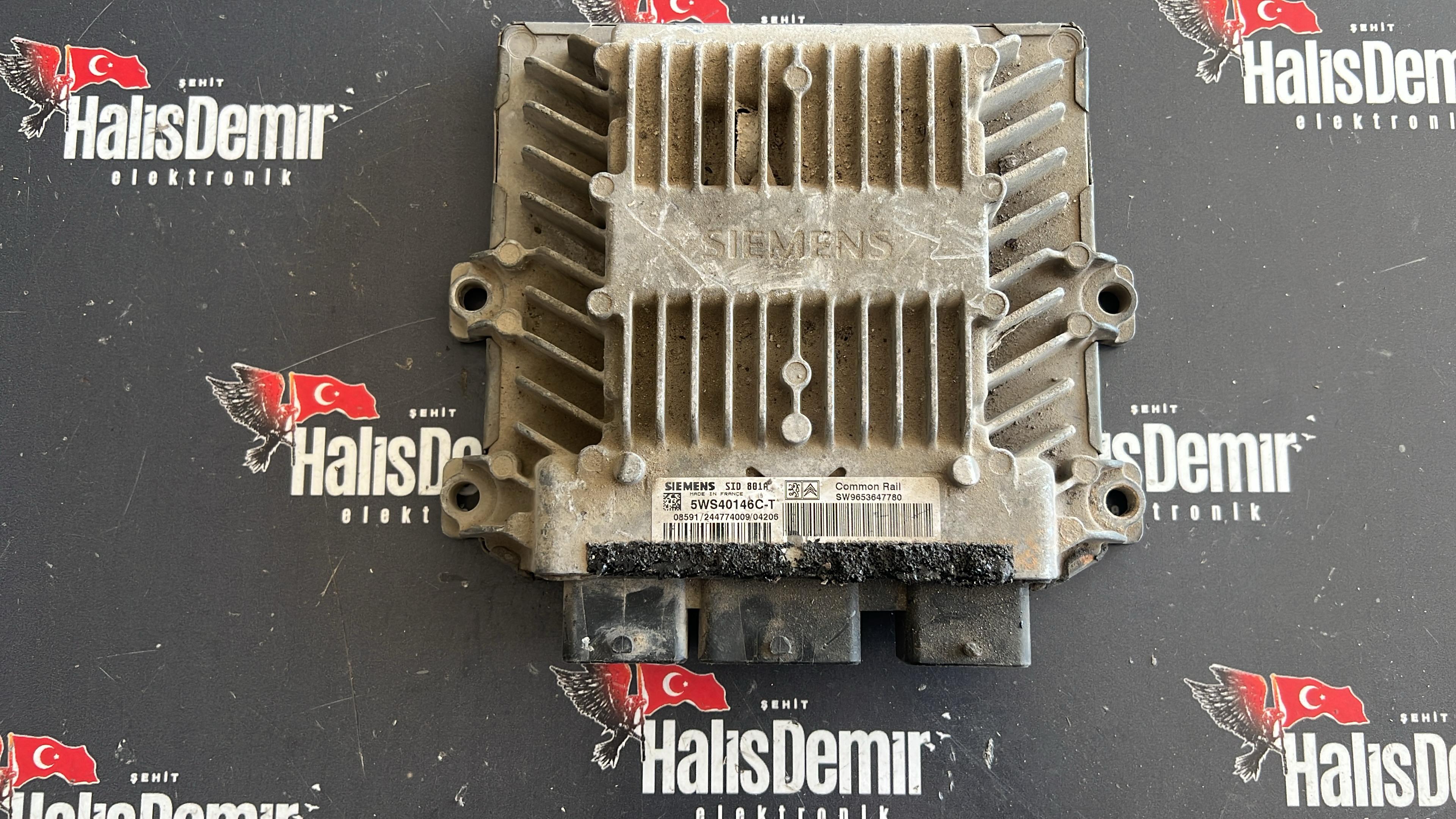 CITROEN BERLİNGO PARTNER MOTOR BEYİNİ SID801A 5WS40146C-T SW9653647780 HW9647423380