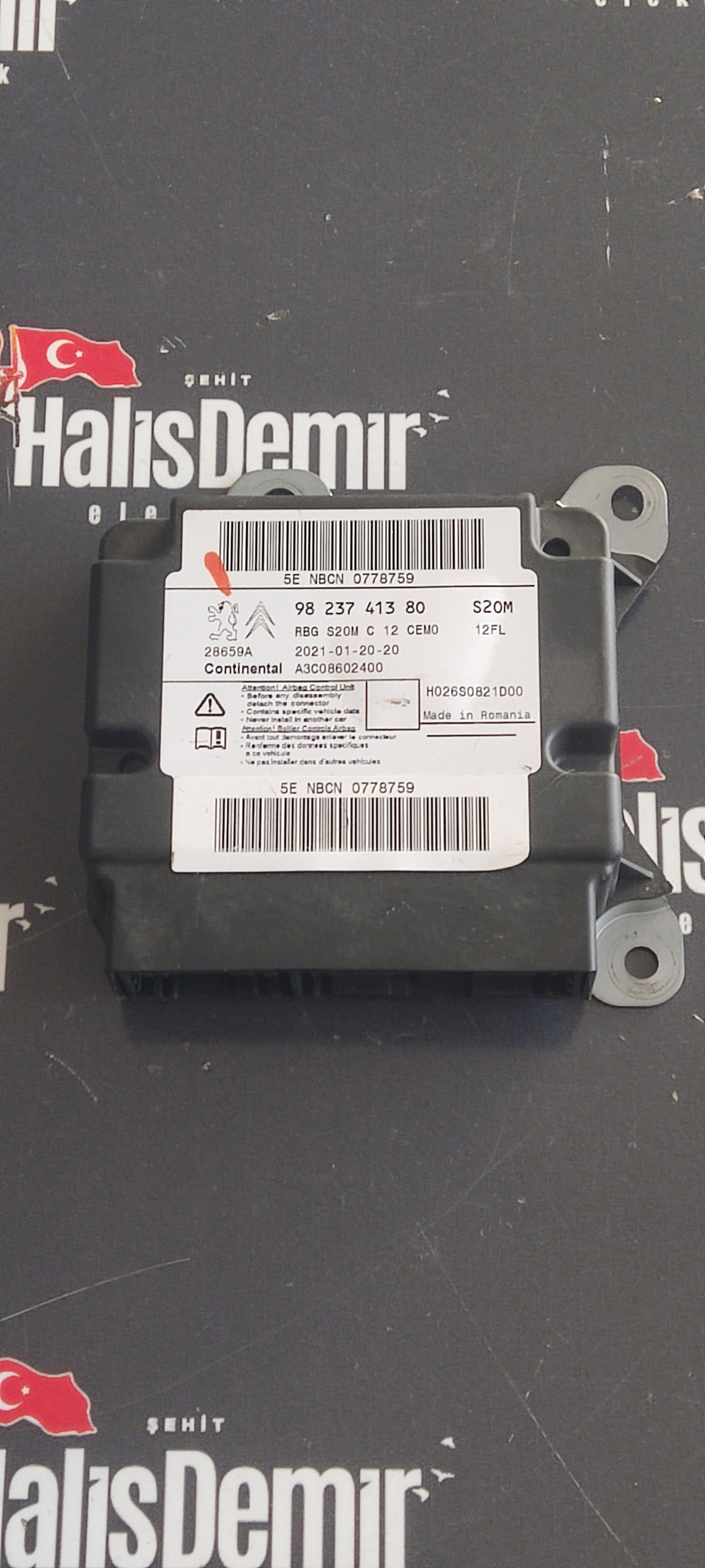 PEUGEOT 208 AİRBAG BEYNİ OEM:9823741380