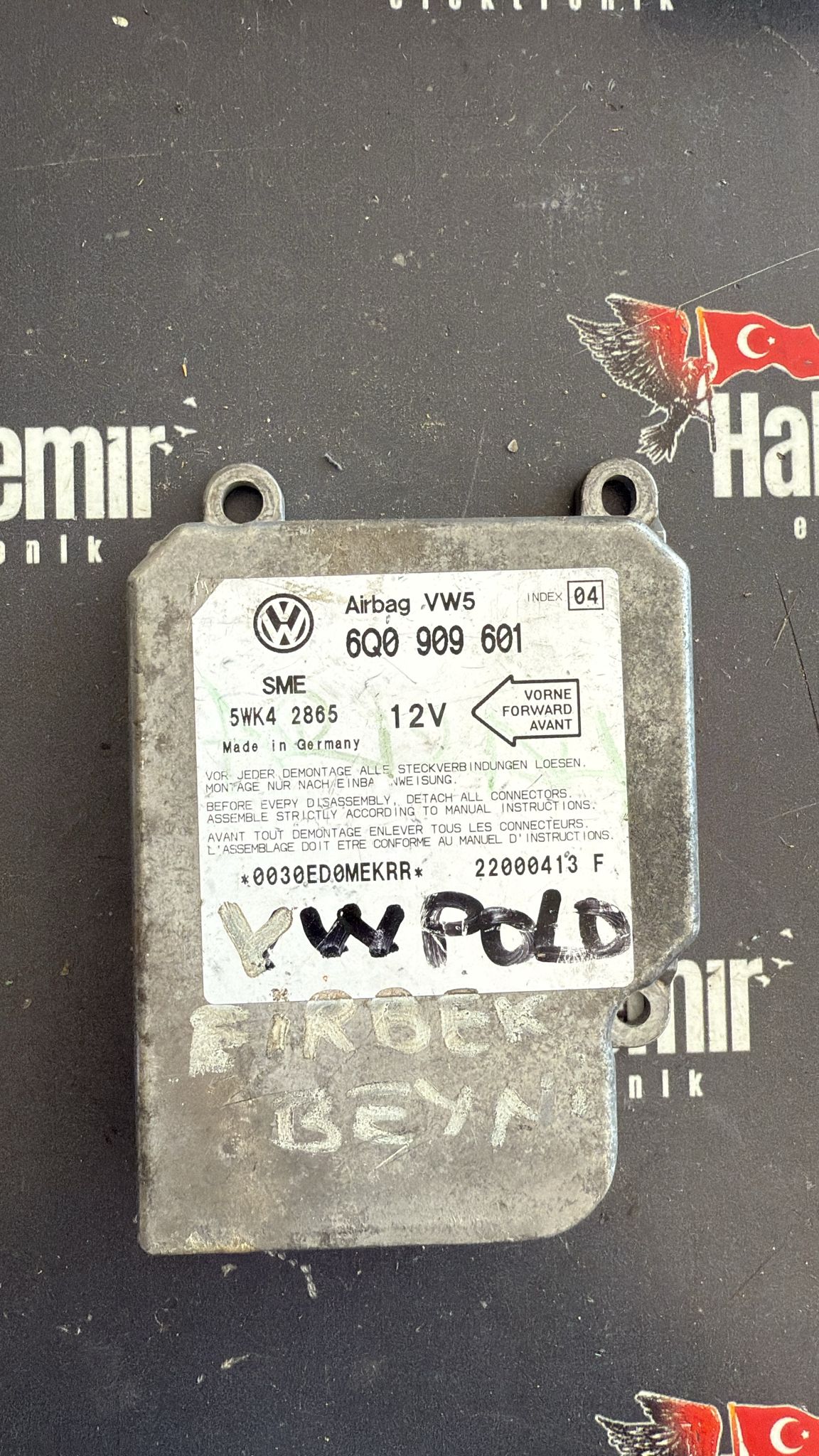 Volkswagen Polo Airbag Beyni 6Q0909601 5WK42865